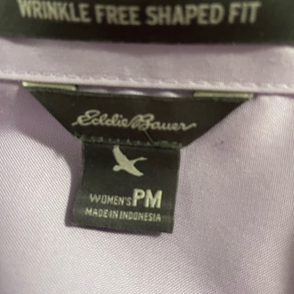 2 Eddie Bauer wrinkle resistant button down 3/4 length sleeve shirts - Picture 6 of 14